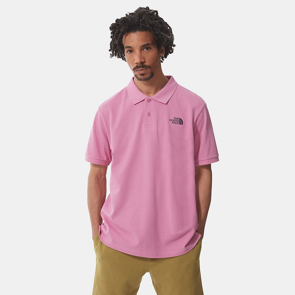 The North Face Polo Shirt Mens Australia - The North Face Piquet Rose (FKC-521049)